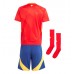 Camisa de time de futebol Espanha Replicas 1º Equipamento Infantil Europeu 2024 Manga Curta (+ Calças curtas)